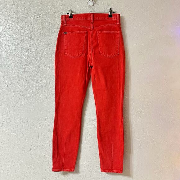 AO.LA Good High Rise Ankle Skinny Jeans Perfect Poppy Red Women 29 - Picture 3 of 9